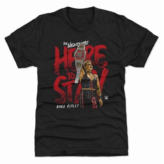 WWE Rhea Ripley Here To Stay Black T Shirt Size S - 5XL