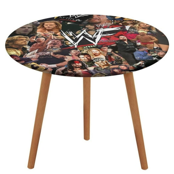 WWE Round Fitted Tablecloth with Elastic Edge,Water-Resistant Picnic Table Cover for 36-60" Round Tables for Dinner, Outdoor, Patio