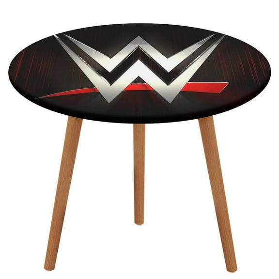 WWE Round Fitted Tablecloth with Elastic Edge,Water-Resistant Picnic Table Cover for 36-60" Round Tables for Dinner, Outdoor, Patio