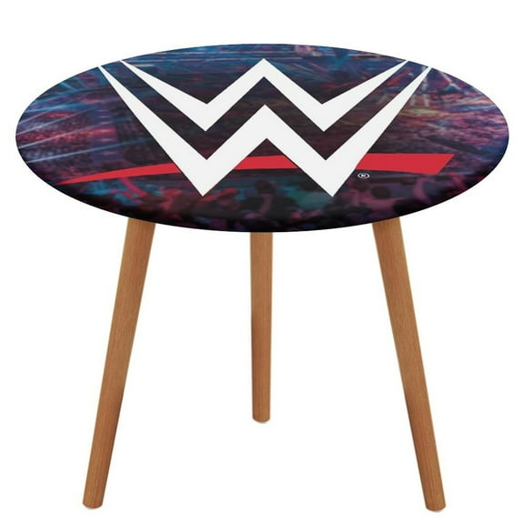 WWE Round Fitted Tablecloth with Elastic Edge,Water-Resistant Picnic Table Cover for 36-60" Round Tables for Dinner, Outdoor, Patio