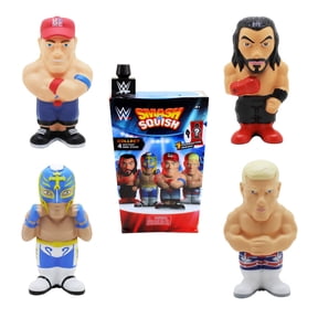 WWE Smash N Squish Mic Slam Reveal Toy with John Cena, Randy Orton, Cody Rhodes & Rey Mysterio - Squishy WWE Action Figures for Kids - WWE Toys for Boys Ages 5+