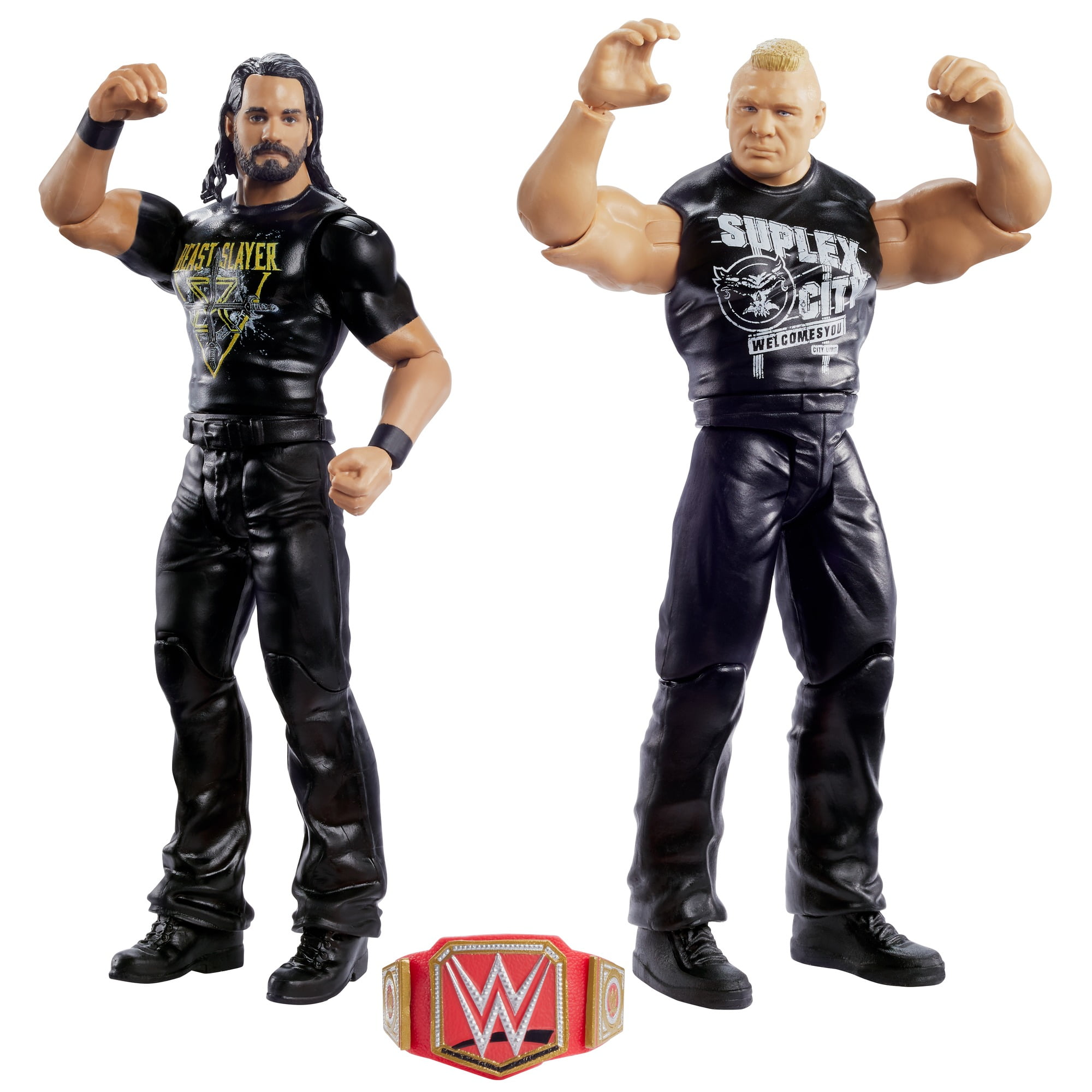 WWE スパイク付き肩パッド フィギュア 2体セット WWE Seth Rollins vs Brock Lesnar 2-Pack - Walmart.com