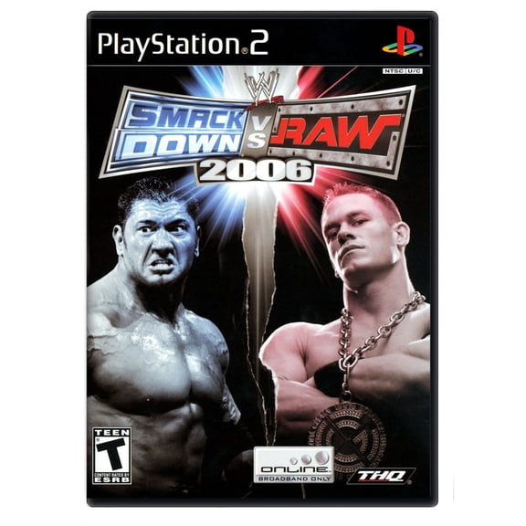 Restored WWE SmackDown vs Raw 2006, for Physical Format/PlayStation 2, Sports Game, Parental Controls, 4 Offline Players