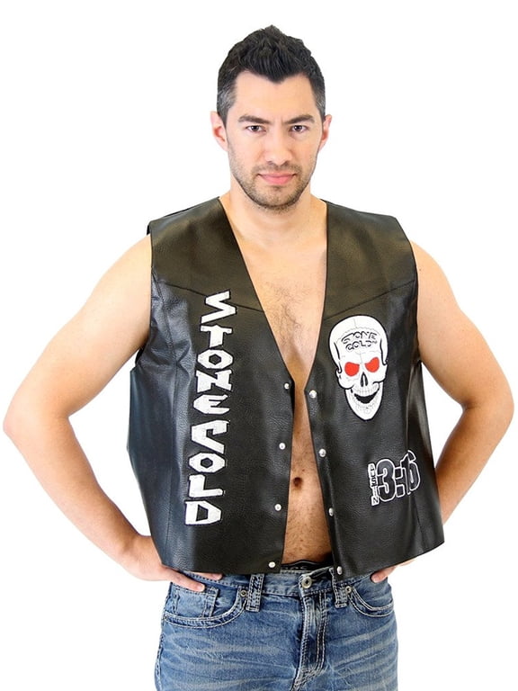 Stone Cold Steve Austin 3:16 Smoking Skull Costume Leather Vest