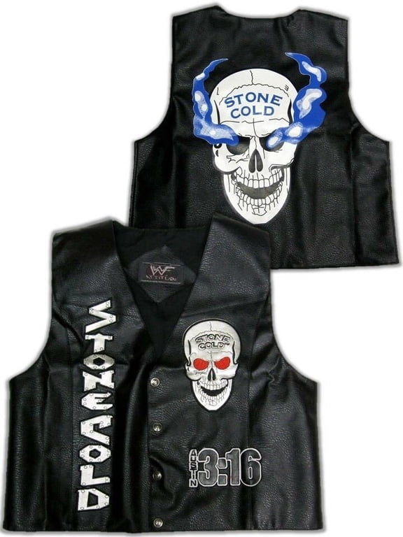 WWE Stone Cold Steve Austin Smoking Skull, Outerwear Vest (Men's & Women's), Sizes S-XXL