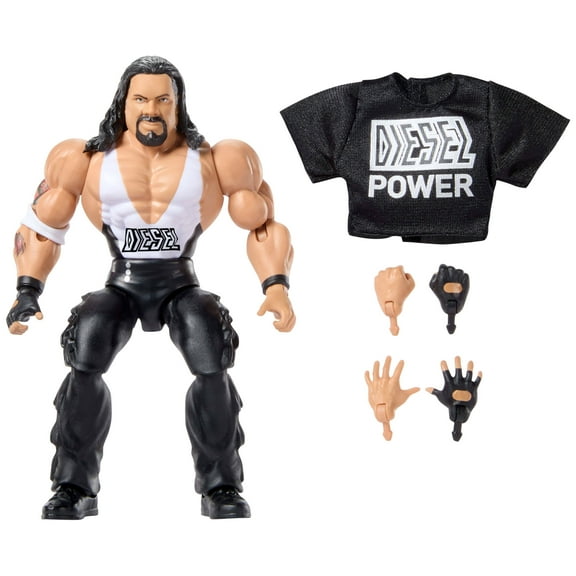 WWE Superstars Diesel Action Figure & Accessories, Series 14 Retro 6-inch Collectible Set