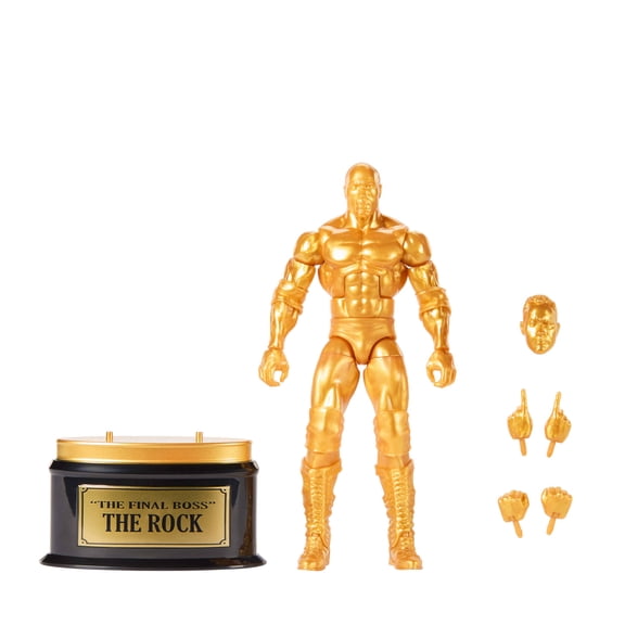 WWE Elite The Rock Action Figure, Series #125 Set, 6-inch Collectible with Articulation & Accessories