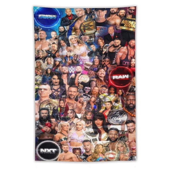 WWE Tapestry Wall Hanging Wall Art Decor Wall Tapestry for Living Room Bedroom Dorm 40"x60"