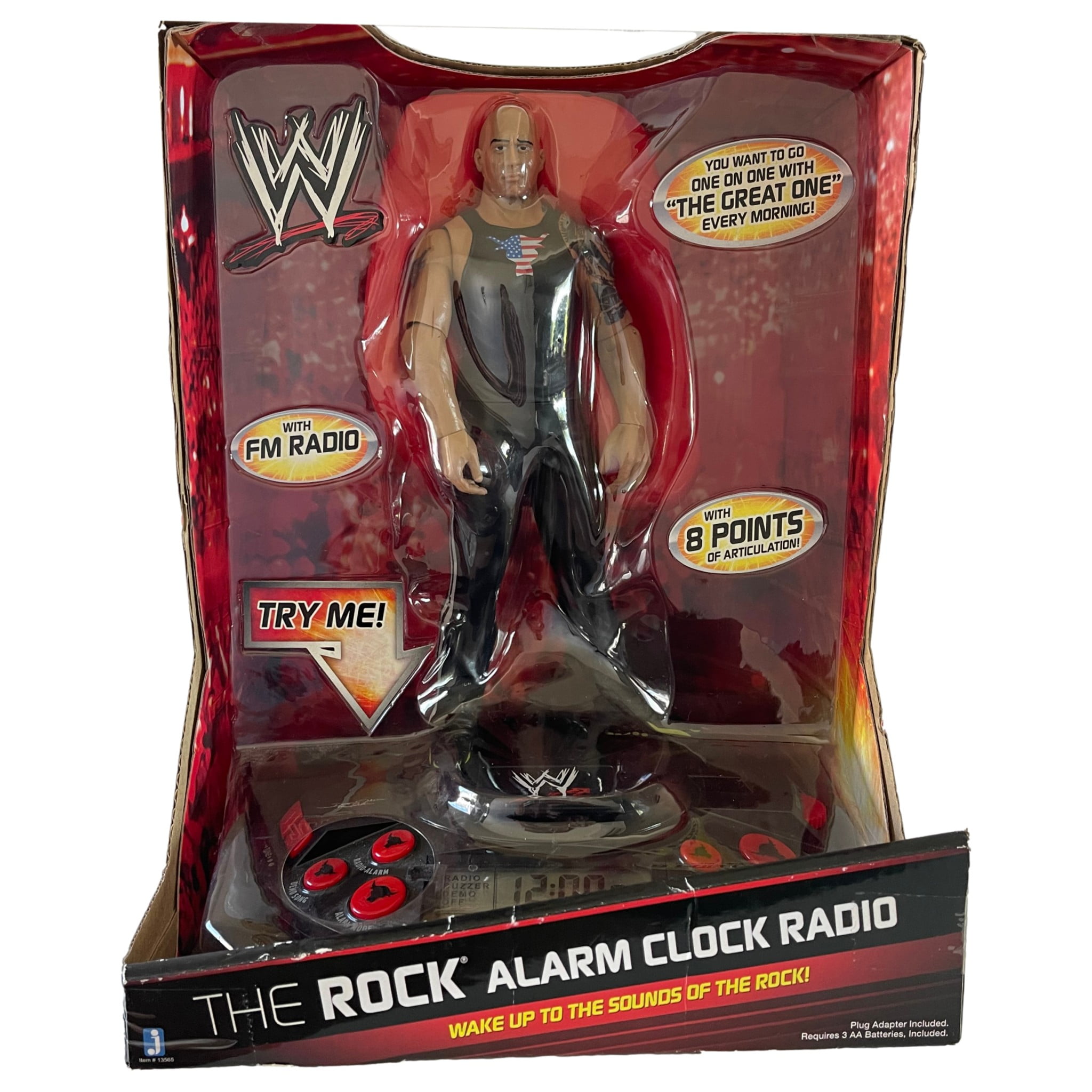 WWE The Rock Alarm Clock Radio with Digital Tuning