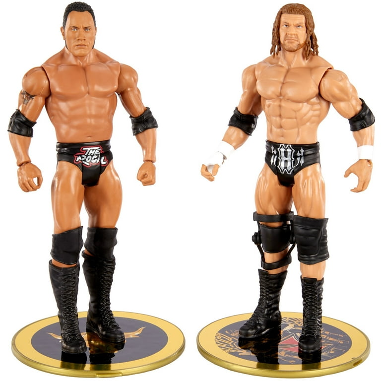 WWE The Rock Vs Triple H Championship Showdown 2-Pack Action