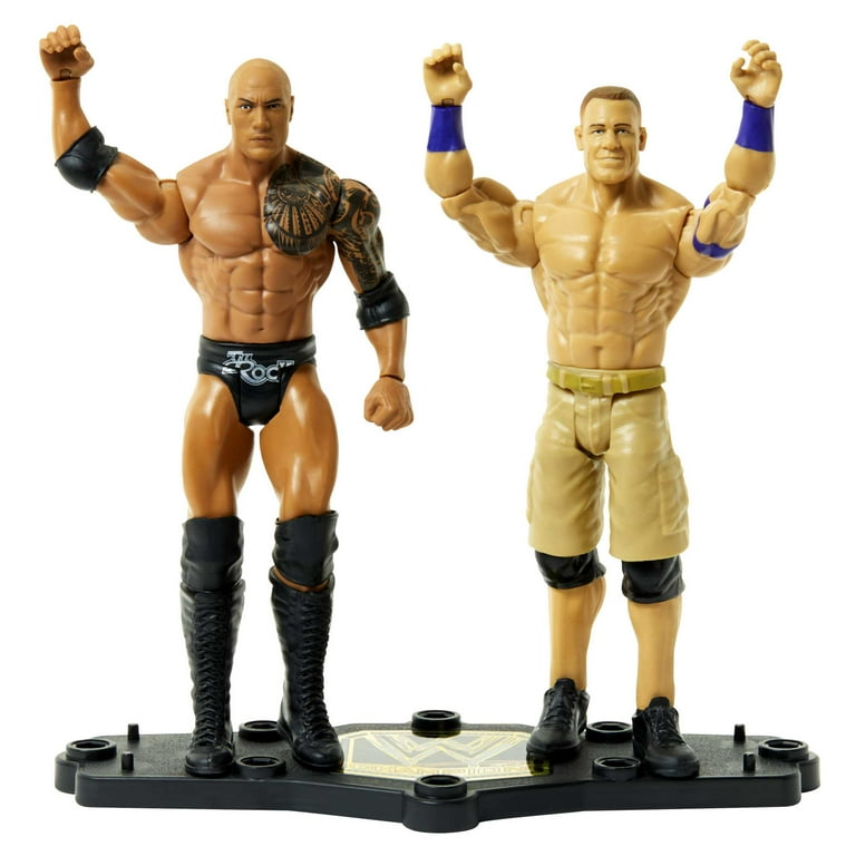 WWE Toy Set - The Rock vs John Cena Championship Showdown