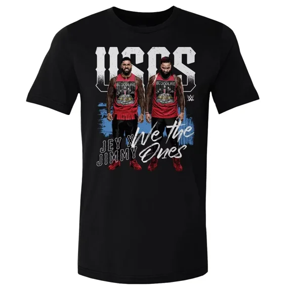 WWE The USOS Black T-Shirt , Jey X Jimmy,Black Color,Size M