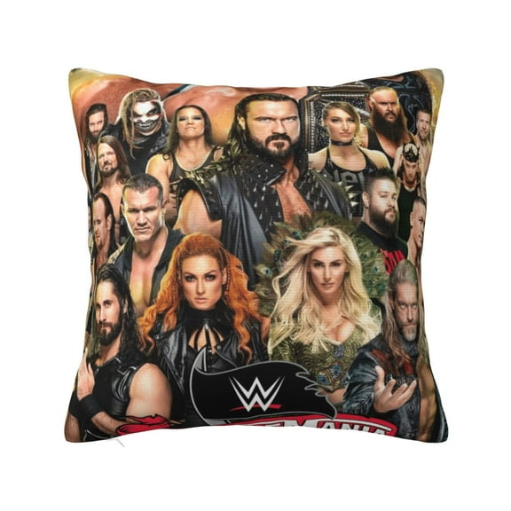 WWE Throw Pillow Cover Decoration Pillow Case Cushion for Home Sofa Couch 12"x12"