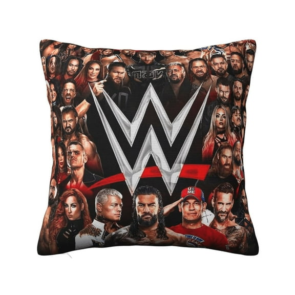 WWE Throw Pillow Cover Decoration Pillow Case Cushion for Home Sofa Couch 12"x12"