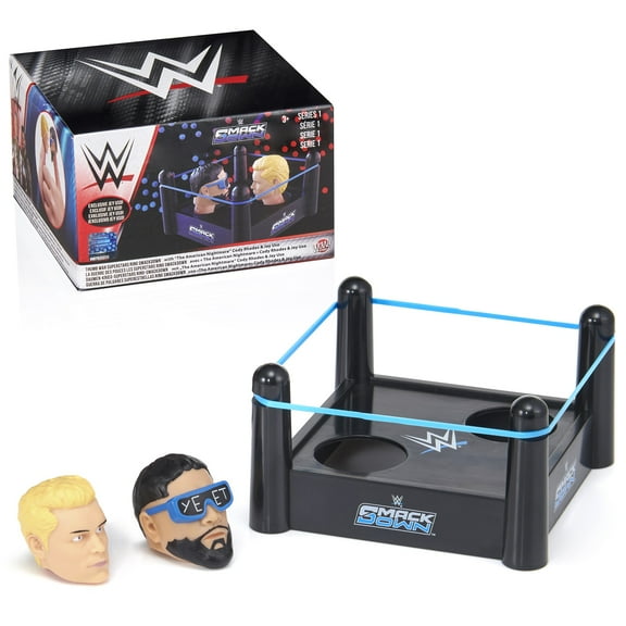 WWE: Thumb War: Superstars Ring Smackdown - Cody Rhodes VS Jey Uso, 1.5" Wrestling Characters, Competitive Arena Battle, Novelty Toy, Fans Ages 3+