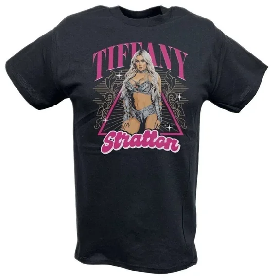 WWE Tiffany Stratton Purple Pose Black T-shirt