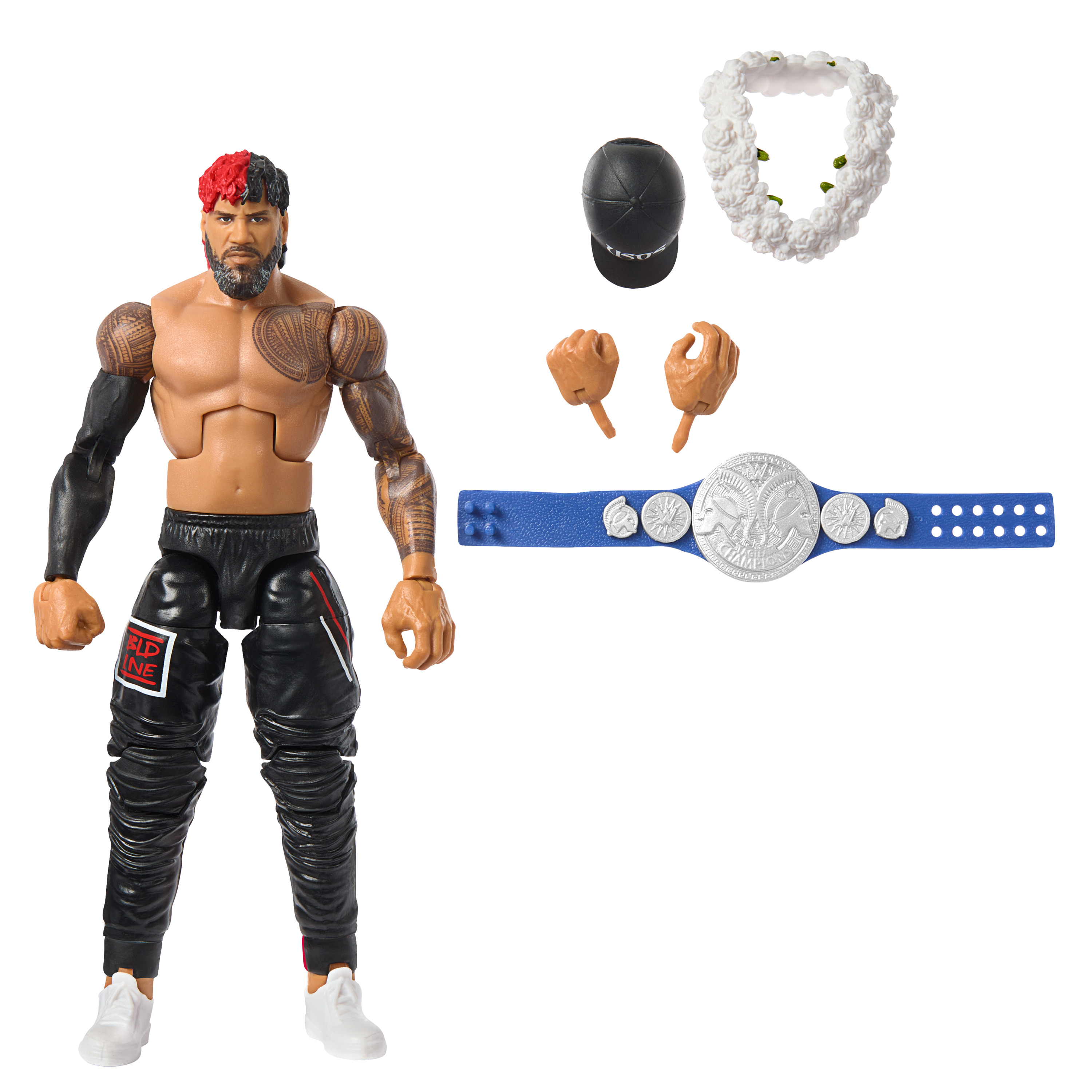 WWE Top Picks Elite Collection Jimmy Uso Action Figure & Accessories, Posable Collectible (6-in) - image 1 of 6
