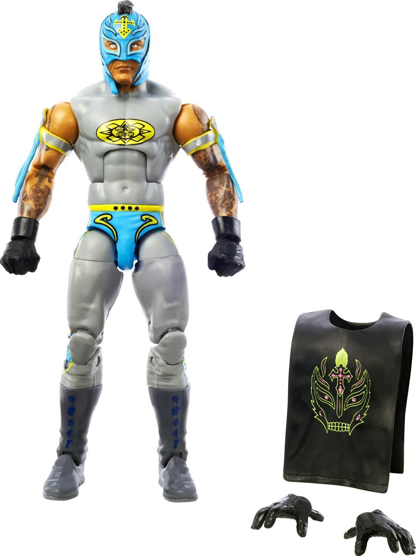 WWE Top Picks Elite Collection Rey Mysterio Action Figure Accessories Posable Collectible 6 in