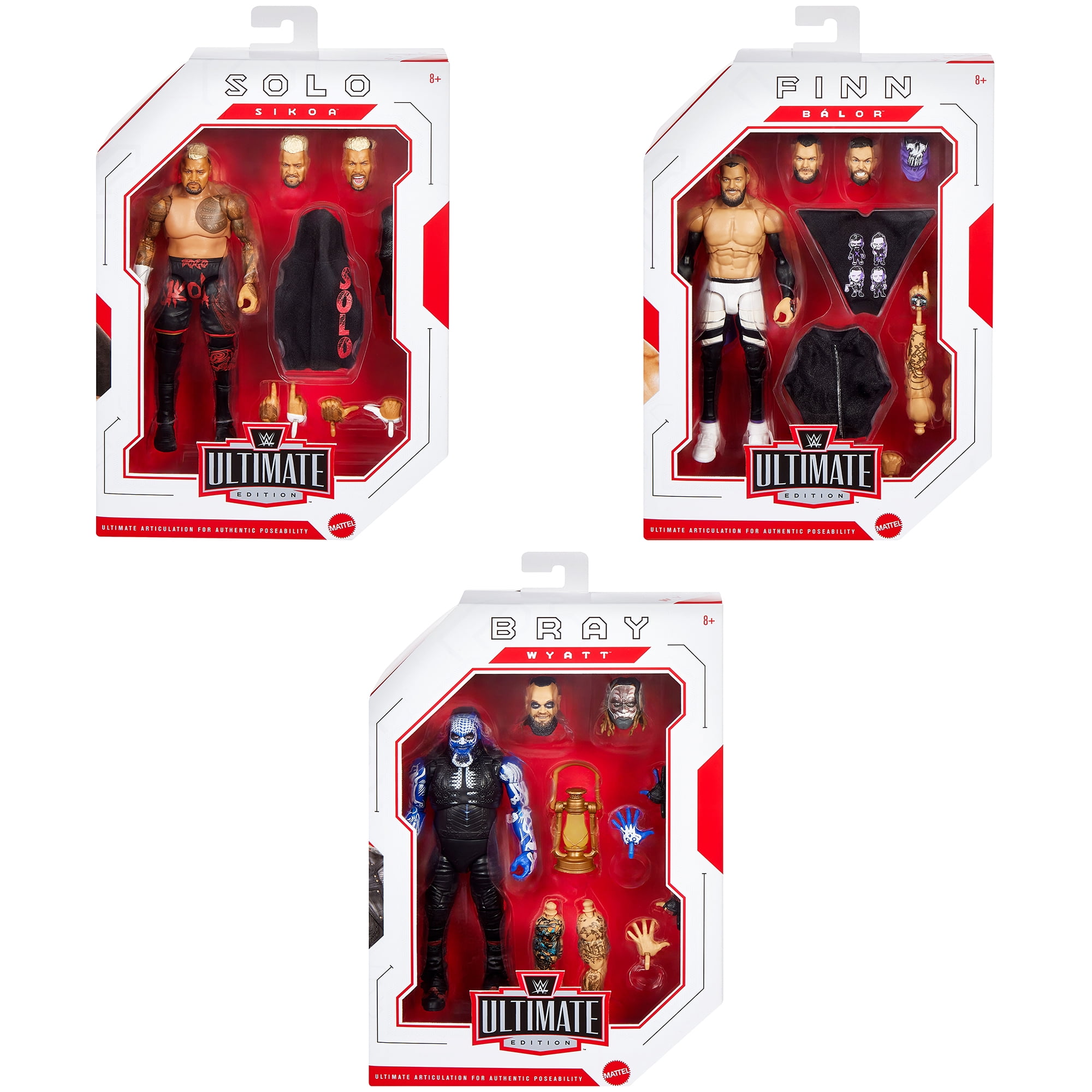 WWE Ultimate Edition 24 - Complete Set of 3 Mattel WWE Toy