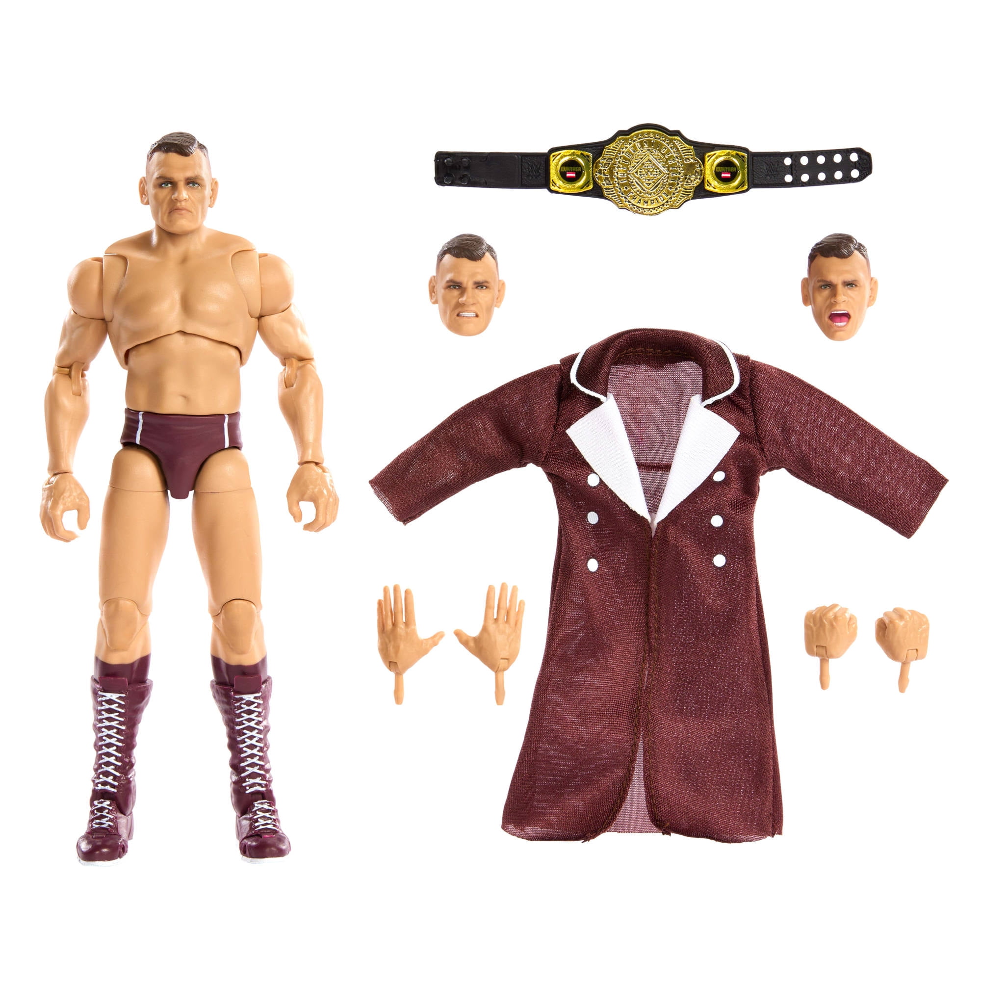 WWE Ultimate Edition Gunther Action Figure \u0026 Accessories Set, 6-inch Collectible, 30 Articulation Points