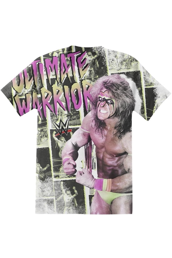 WWE Ultimate Warrior All-Over Collage Adult T-Shirt