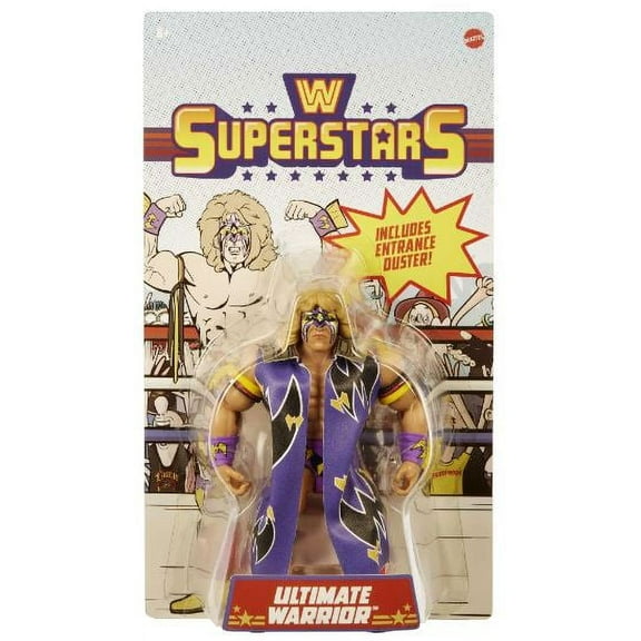 WWE Ultimate Warrior Super Stars Action Figure 1980's Retro Series 2