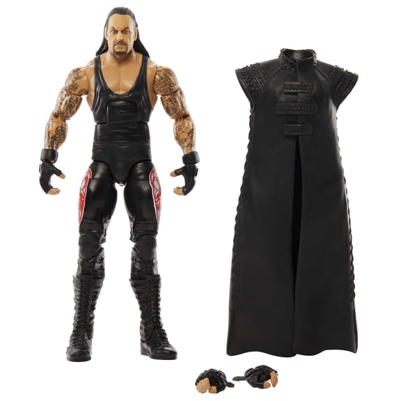 WWE Undertaker Elite Collection Action Figure, 6-inch Posable Collectible