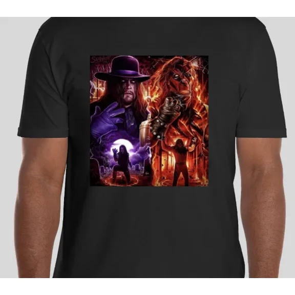WWE Undertaker and Kane Brothers Of Destruction Shirt T-Shirt ,Black Color,Size 3XL