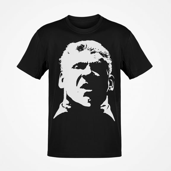 Vince McMahon White Face Profile Mens Black T-shirt L