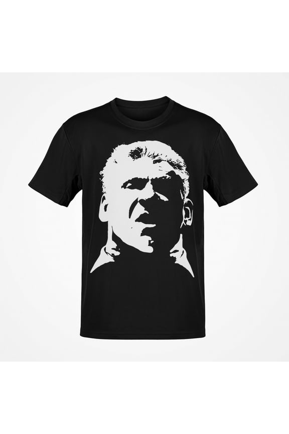 Vince McMahon White Face Profile Mens Black T-shirt L