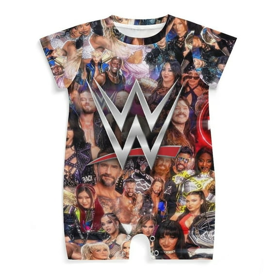 WWE WWE Baby Boy Girl Romper Short Sleeve Cotton Bodysuit Outfits Jumpsuit Summer One Piece Clothes
