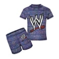 thumbnail image 1 of WWE WWE Boys Rash Guard Set 2 Piece Swimsuits Short Sleeve Bathing Suits with Trunks, 1 of 7