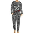 thumbnail image 1 of WWE WWE Men's Pajama Set Sleepwear Pjs Lightweight Long Sleeve Crewneck Shirts And Pant Soft Comfy Sleep Sets, 1 of 8