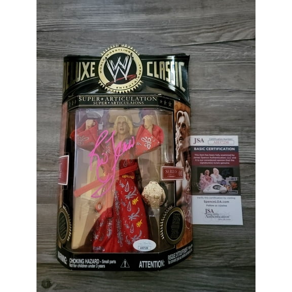 WWE WWF Classic Superstars DELUXE Ric Flair signature signature Wrestling Figure JSA