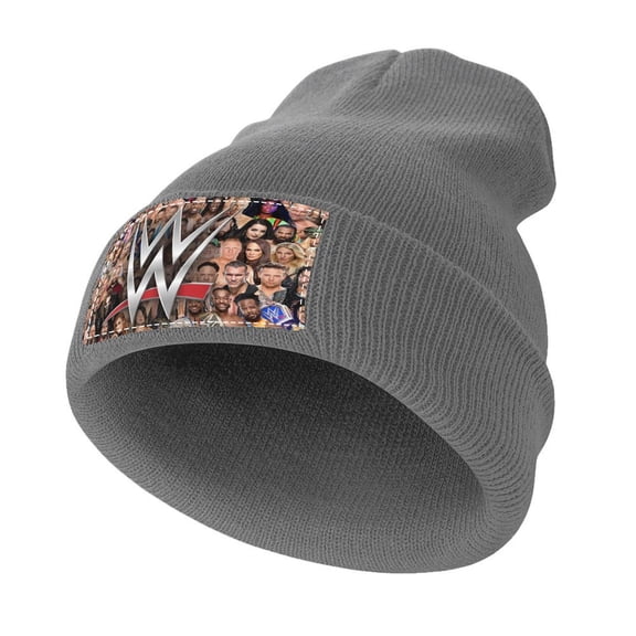 WWE Winter Beanie Hats for Men Women, Warm Cozy Knitted Cuffed Skull Cap
