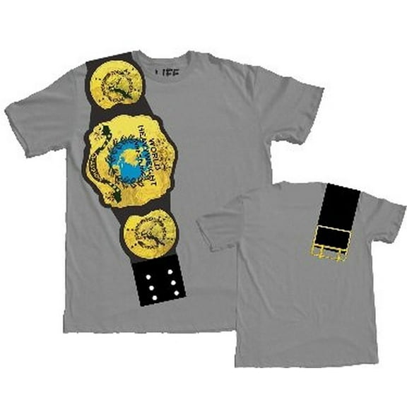 WWE World Heavyweight Champion Belt on Shoulder Adult T-Shirt