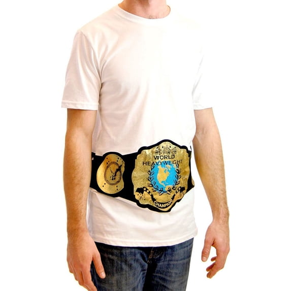 WWE World Heavyweight Champion Belt on Waist Adult T-Shirt