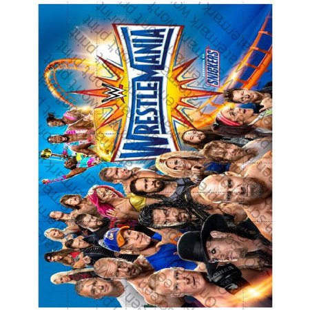 WWE Wrestle Mania Birthday Cake Topper, by A Birthday Place