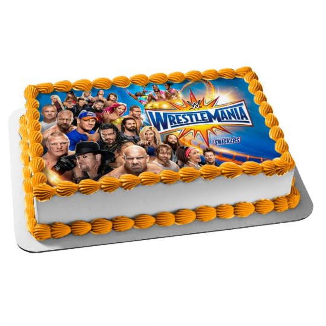 WWE World Wrestling Entertainment Wrestle Mania Randy Orton Bray Wyatt Roman Reigns Edible Cake Topper Image ABPID00296V1
