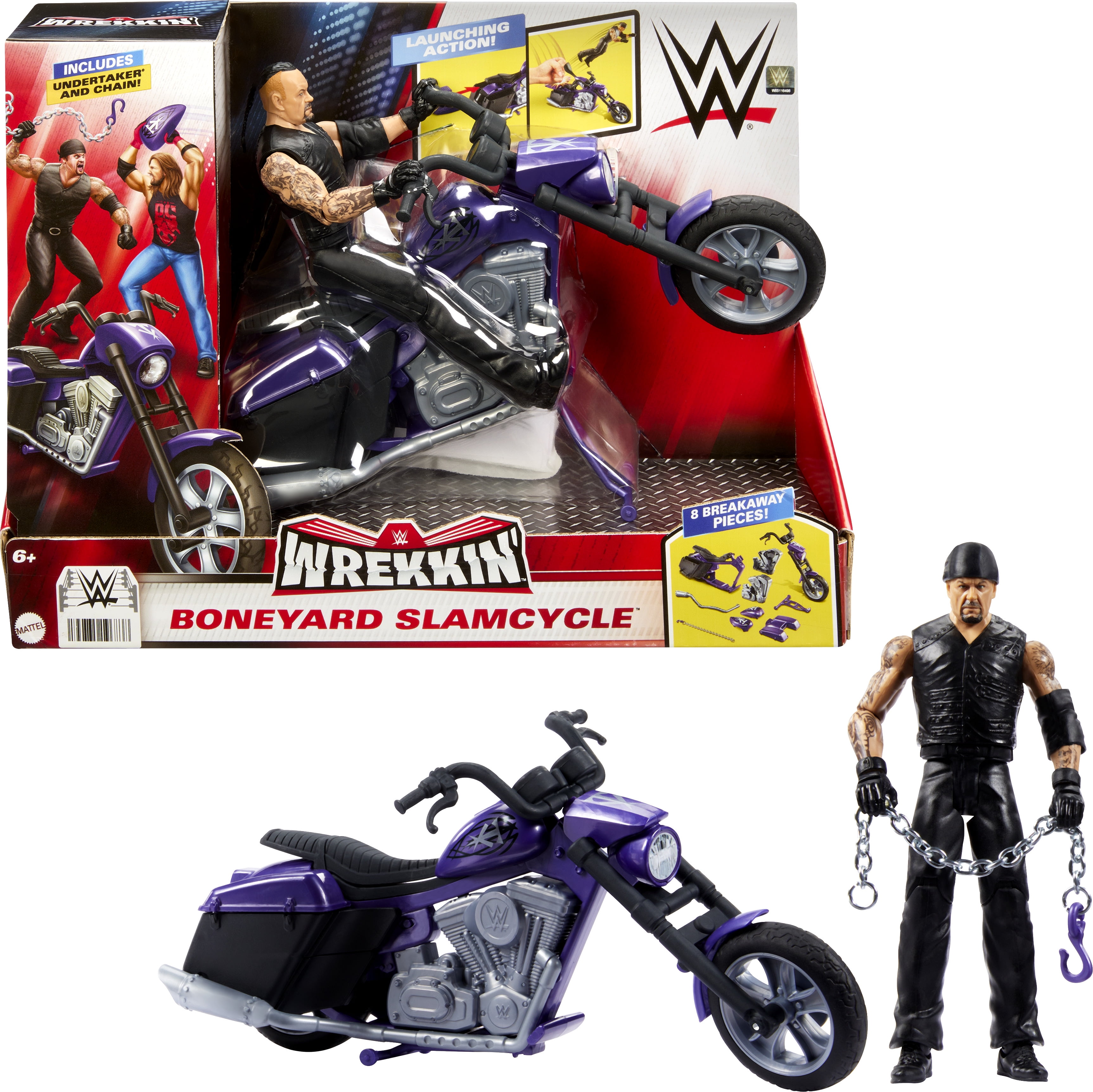 Mattel WWE Wrekkin' Action Figure & Toy Vehicle Set