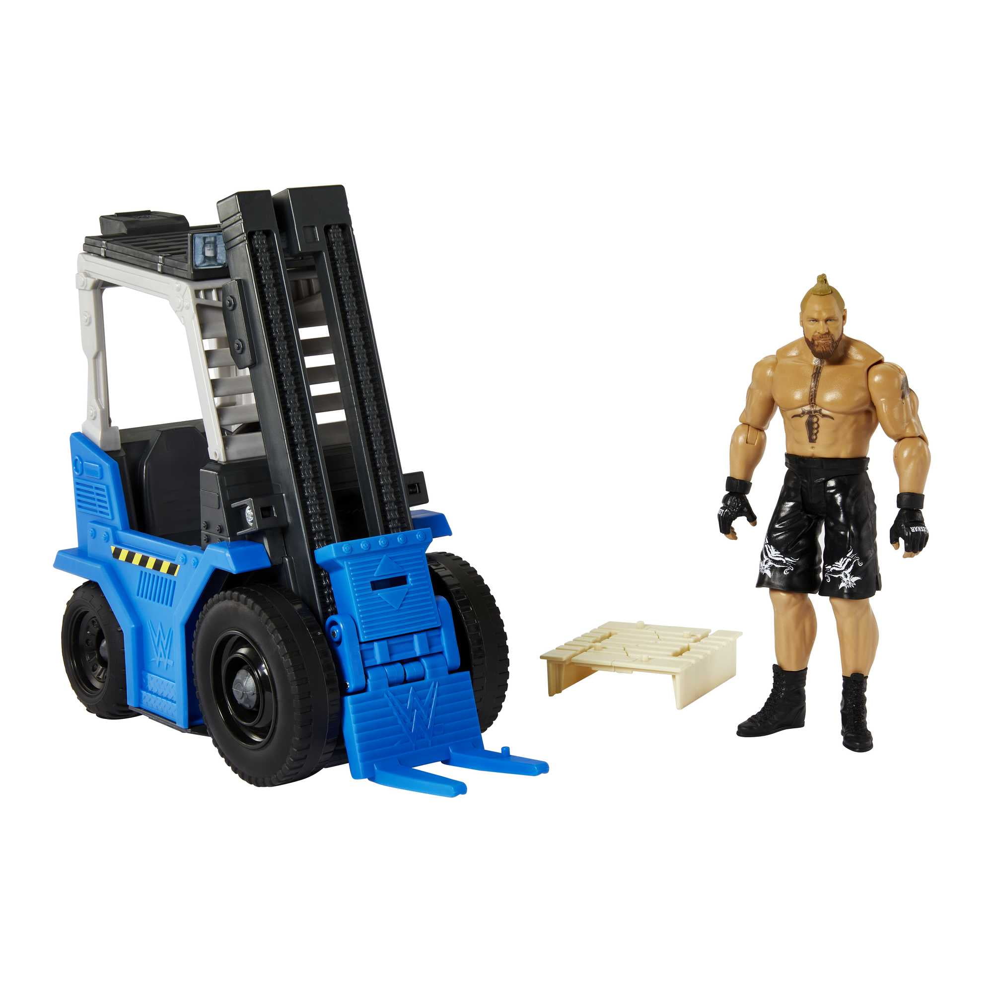 WWE Wrekkin' Slam 'n Stack Forklift Breakaway Vehicle with WWE Brock Lesnar Action Figure (6-inch)