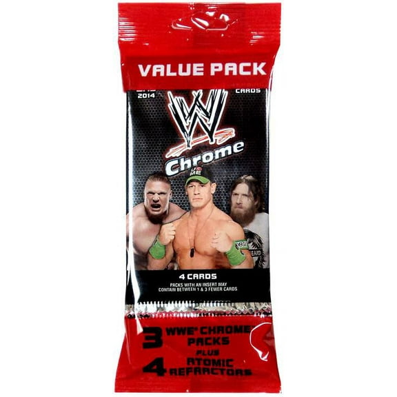 WWE Wrestling 2014 WWE Chrome Trading Card Value Pack