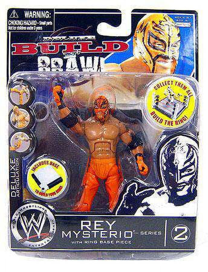 WWE Wrestling Build N' Brawl Series 2 Rey Mysterio Action