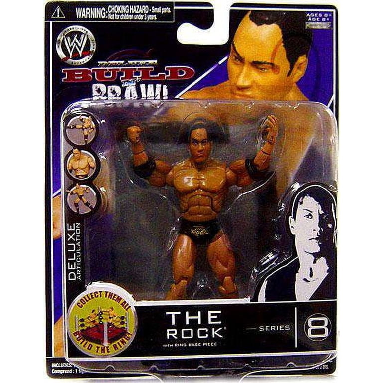 WWE Wrestling Build N' Brawl Series 8 The Rock Action Figure