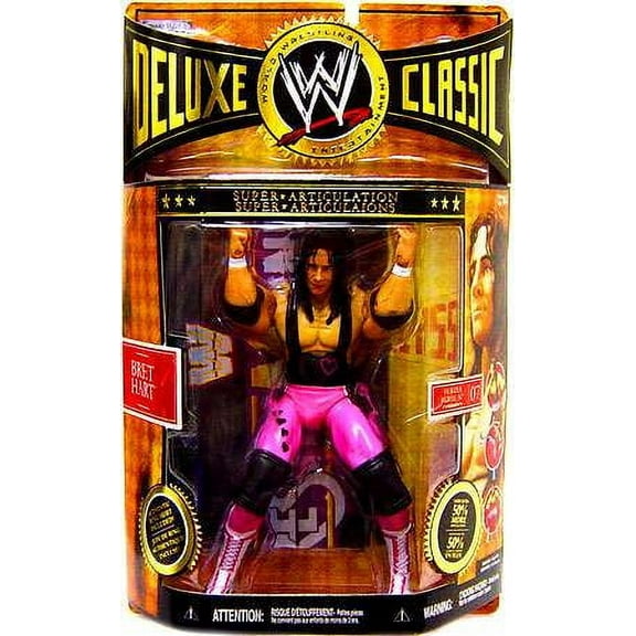 WWE Wrestling Deluxe Classic Superstars Series 7 Bret Hart Action Figure