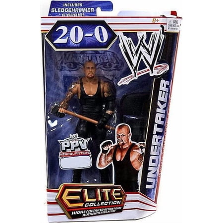 WWE Wrestling Elite 20-0 Undertaker Action Figure (Sledge Hammer & Chair)