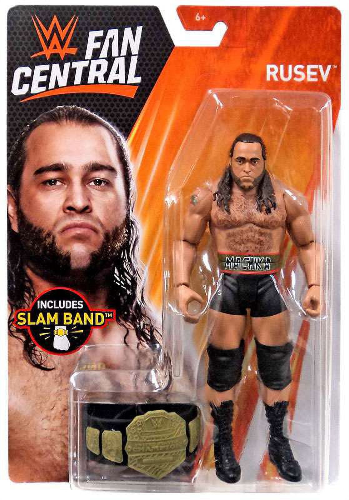 WWE Wrestling Fan Central Rusev Action Figure (Includes Slam Band