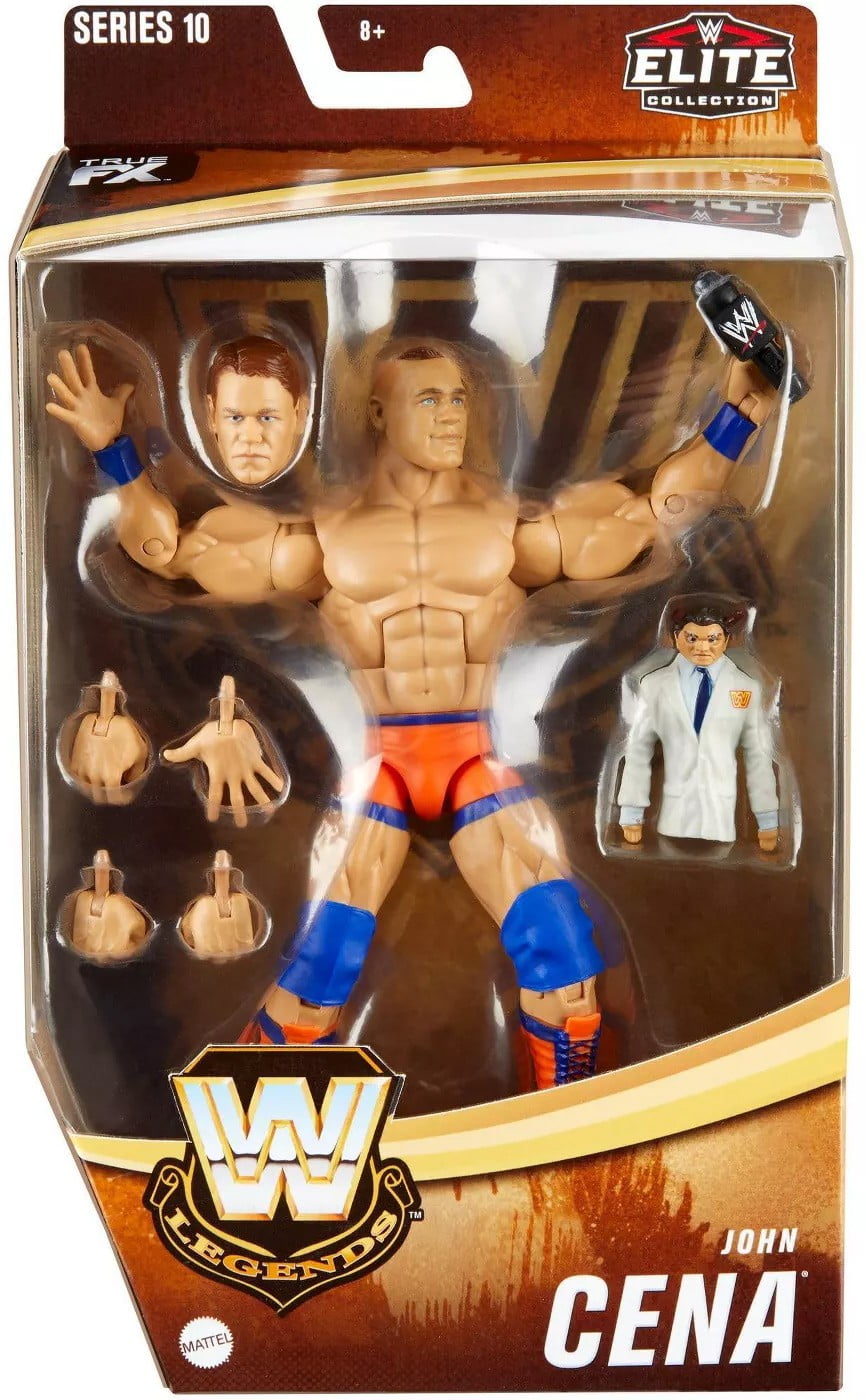 Mattel Figuras de acción de la WWE, figura de John Cena Elite de la WWE con  accesorios, coleccionable