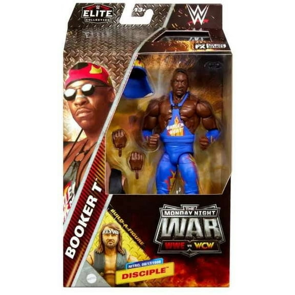 WWE Wrestling Monday Night War Booker T Action Figure (Build Disciple Figure!, Chase)