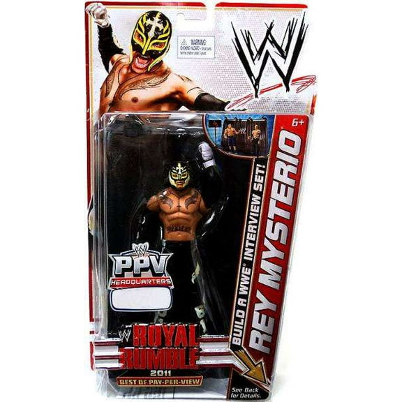 WWE Wrestling PPV Headquarters Rey Mysterio Action Figure (Build a WWE Interview Set)